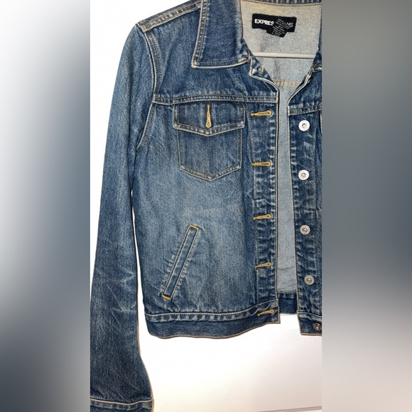 EUC Express denim jacket size Medium - Picture 3 of 8